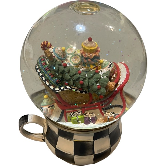 NIB MacKenzie Childs “My Cup of Tea” Snow Globe - Picture 3 of 11